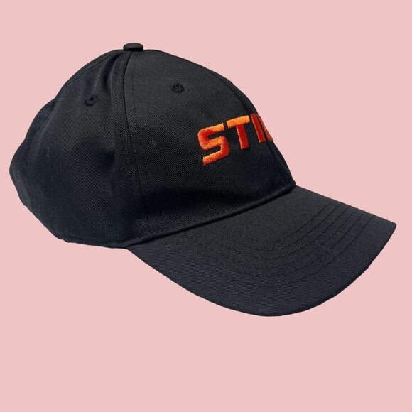 Stihl Hat Cap Snap Back Black Orange Adult Power Tools Chainsaw Embroidered Mens - Picture 2 of 9